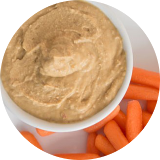 Homemade hummus with chickpeas